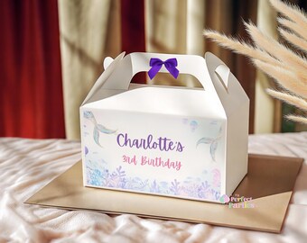 Personalised Mermaid Party Box | Mermaid Birthday Gift Box | Mermaid Party Favour Lunch Box | Under the Sea Loot Box