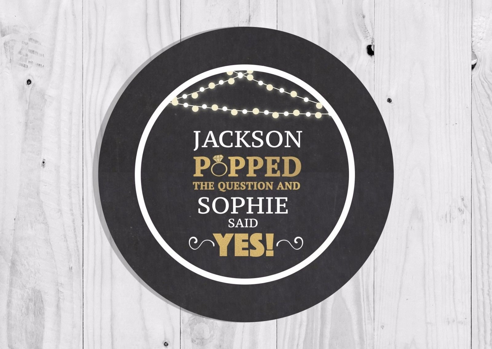 35 PERSONALISED Engagement Party Engagement Favour Stickers Etsy UK