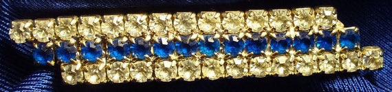 Three Gold Plated & Rhinestone Brooches - image 1