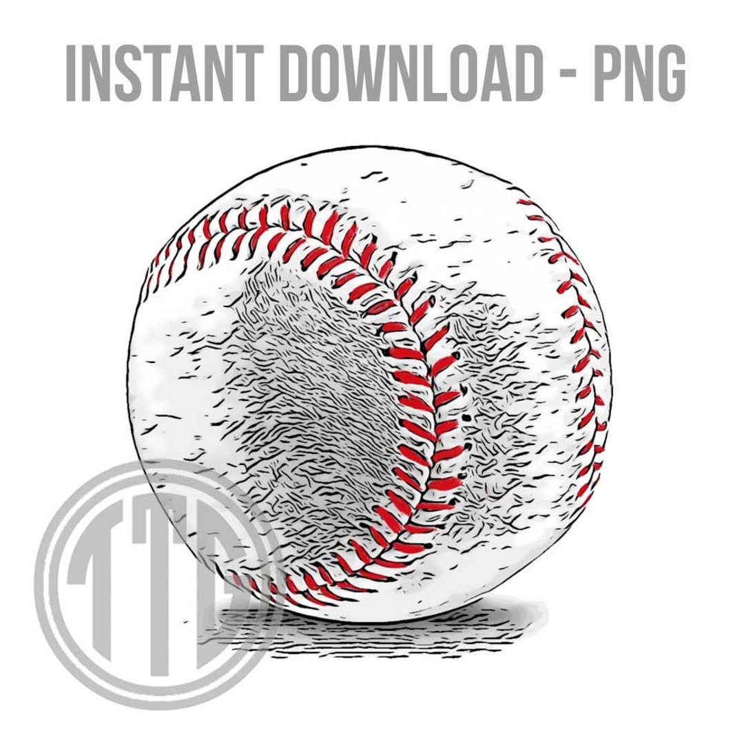 Baseball Clipart PNG Baseball Ball Printable Digital - Etsy