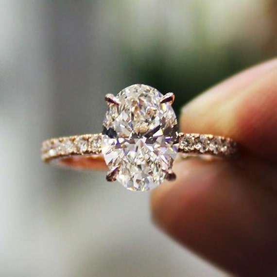 1 65 Carat Oval Cut Diamond Engagement Ring Eternity Band 1 65 Carat Oval Cut Diamond Engagement Ring Eternity Band