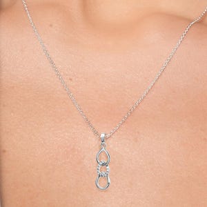Sterling Silver Teardrop Necklace: Pave Zirconia Crystal Pendant