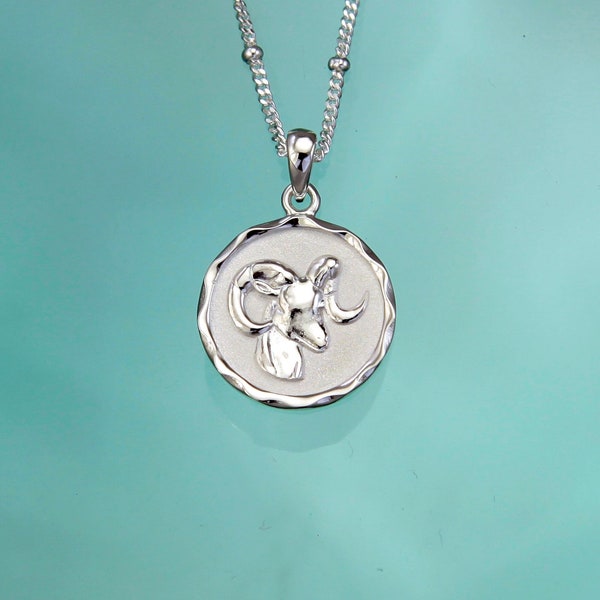 Silver Star Sign Zodiac Necklaces | Aries Pendant | Horoscope Jewellery | 925 Sterling Silver