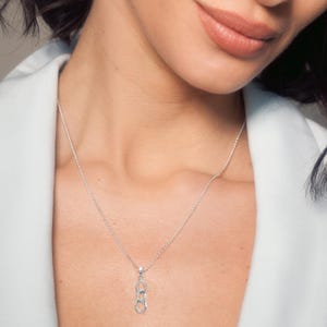 Sterling Silver Teardrop Necklace: Pave Zirconia Crystal Pendant