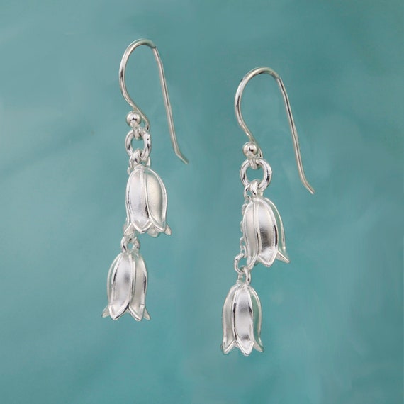 Silver bluebell earrings deals