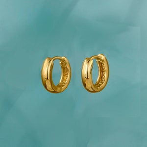 Gold Hoops, Huggie Hoops, Simple Hoops, Minimal Gold Earrings, Gold Vermeil, Gold Sleeper image 2