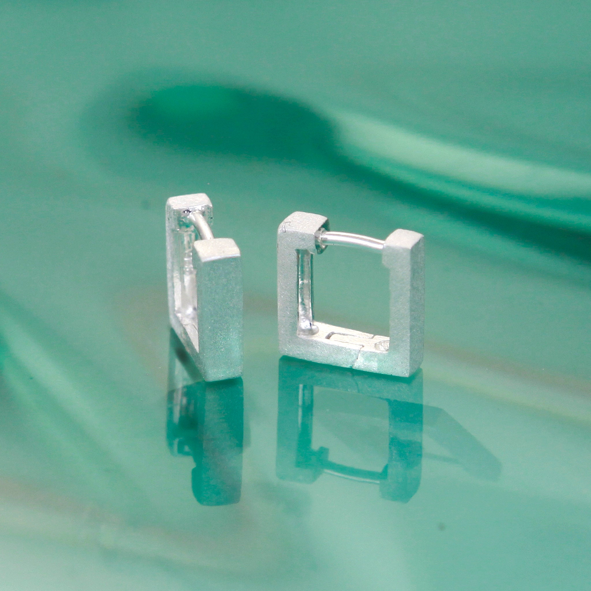 silver huggie hoops