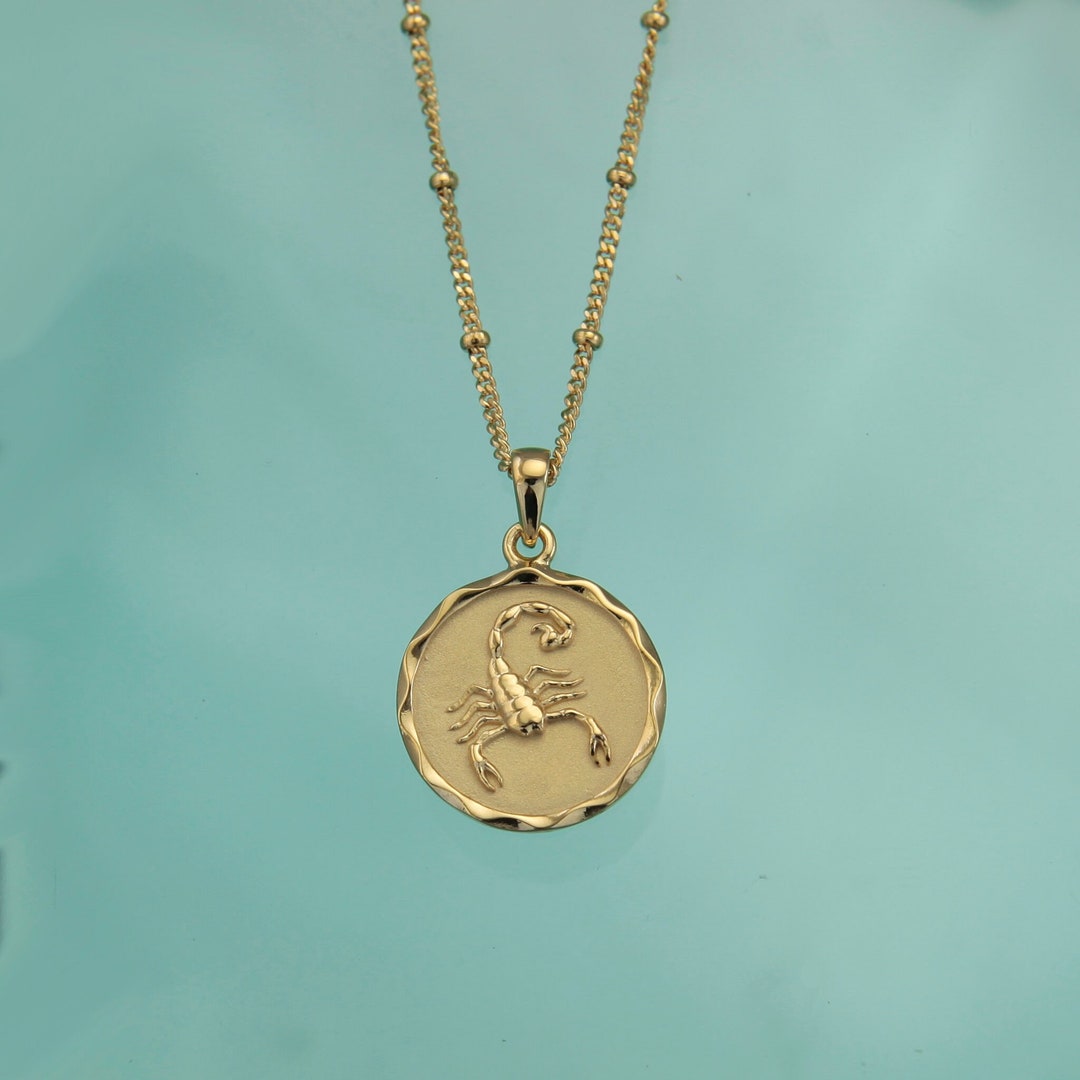Gold Star Sign Zodiac Necklaces | Scorpio Pendant | Horoscope Jewellery ...
