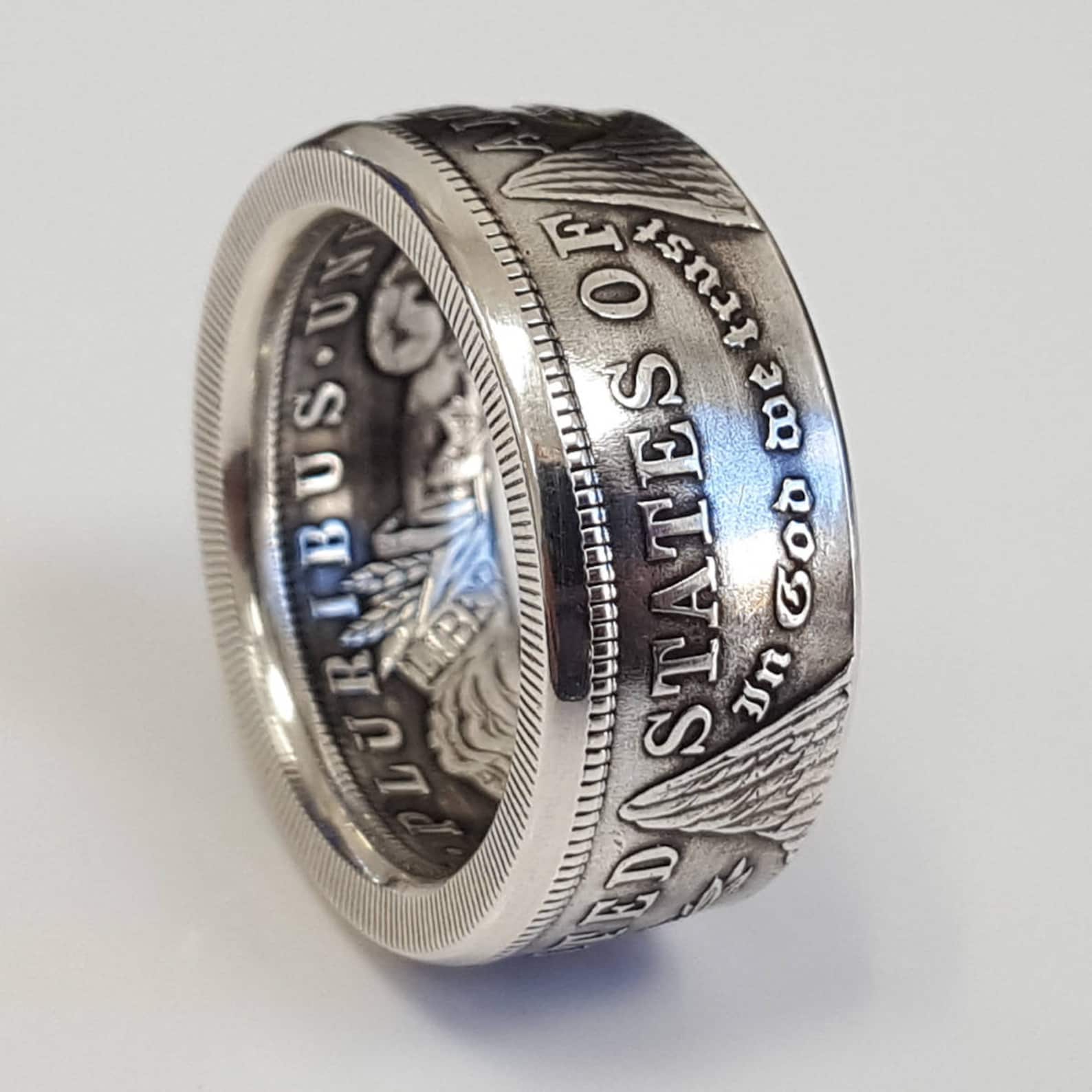 Silver Dollar Coin Ring Etsy