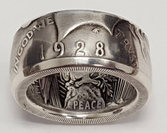 Peace Silver Dollar Coin Ring