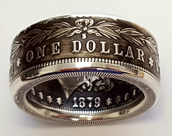 Bague Pièce De Monnaie 1 Dollar Morgan En Argent - Anneau Original, Neuf Avec étiquette - Bijou Homme/femme