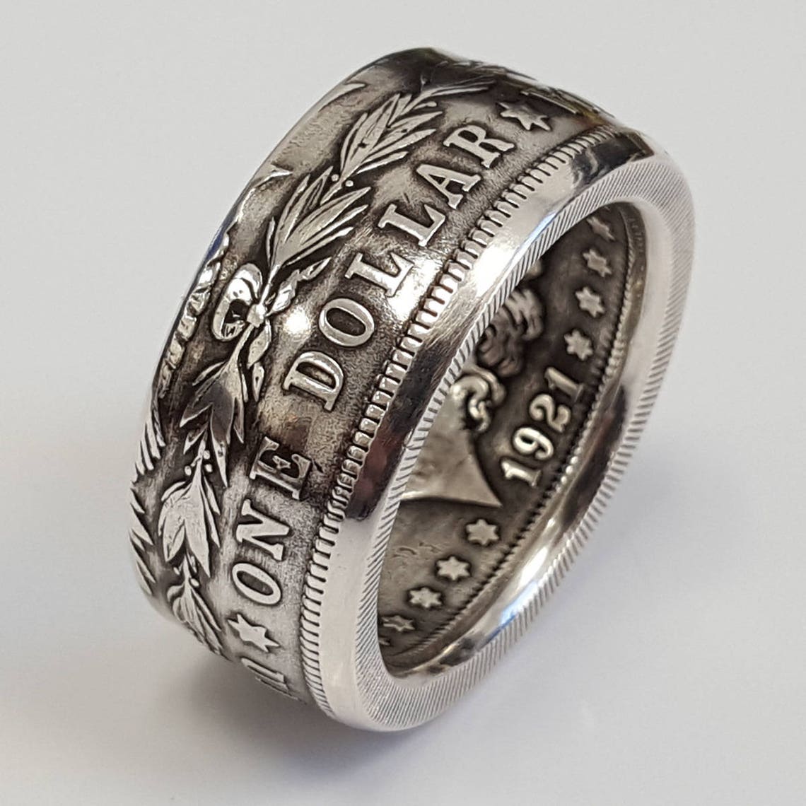 Silver Dollar Coin Ring Etsy