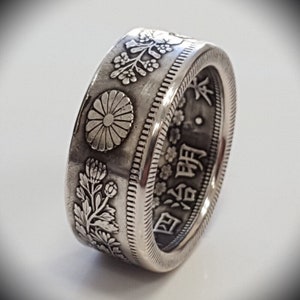 Japanese 50 Sen Coin Ring