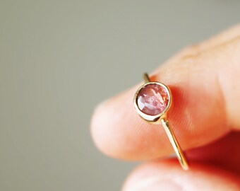 Details about / Pink Tourmaline 925 Sterling Silver Ring Natural Blue Solitaire Gemstone