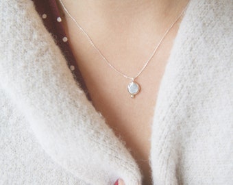 Recycled Silver & 9ct Gold Necklace