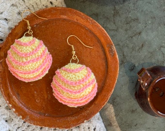 Concha Crochet Earrings, Mexican Earrings, Latinx Jewelry, Custom Handmade Earrings