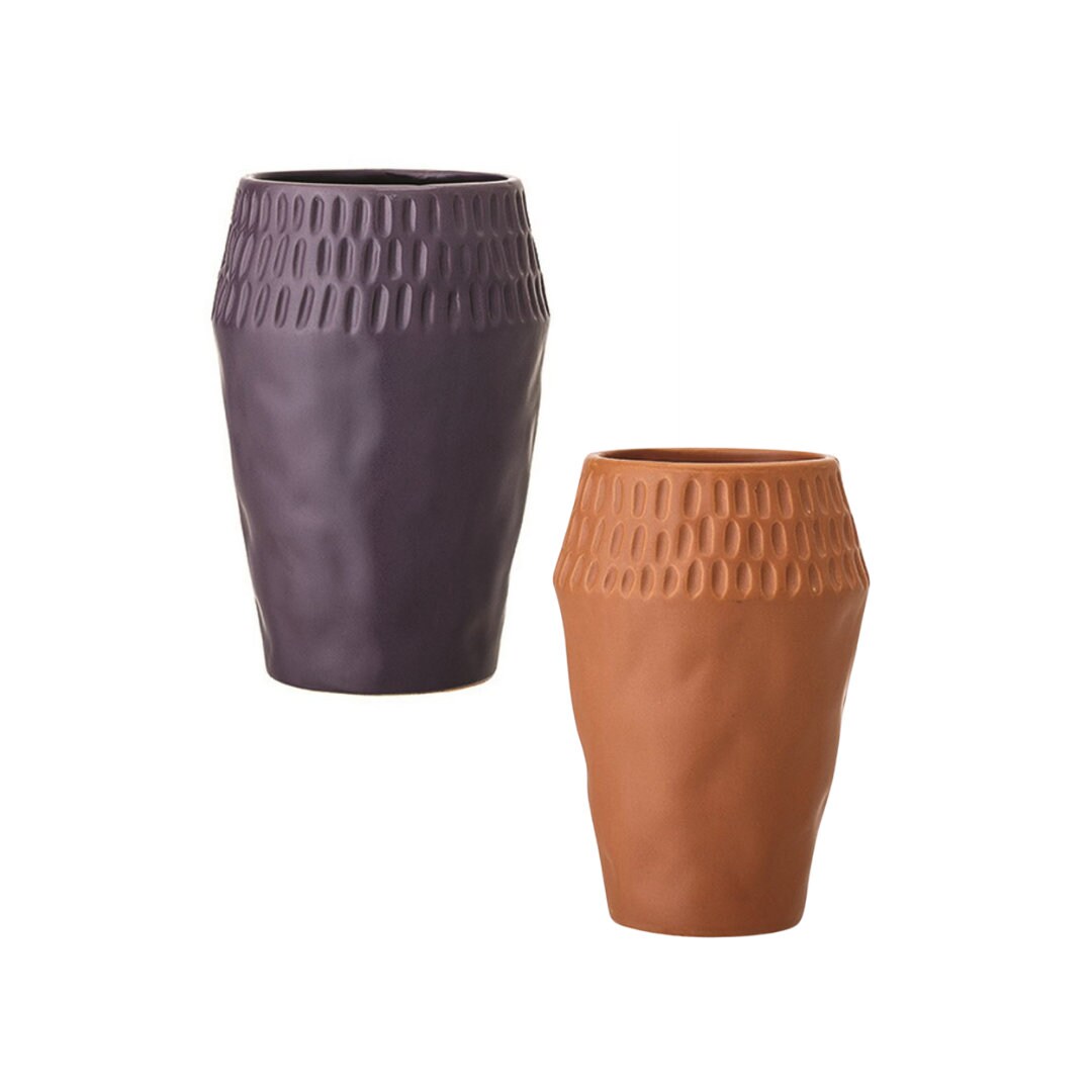 Vases Violets et en Terre Cuite | Vase à Fleurs Tablescape Cadeau Pour Son Cadeau d'hôte Pendaison d