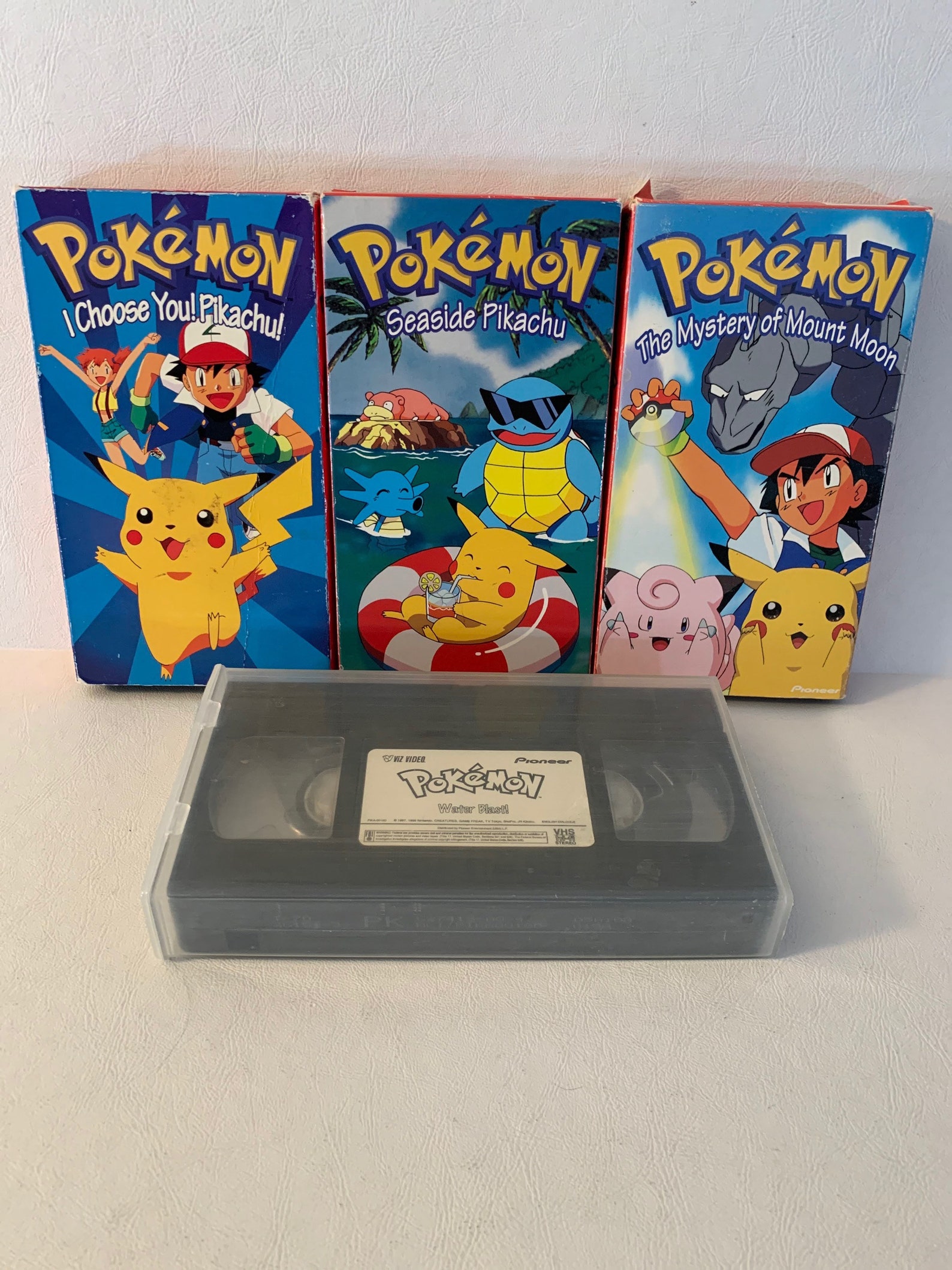 Vintage 1990s Pokemon VHS Cassette Tapes Pikachu Squirtle Etsy