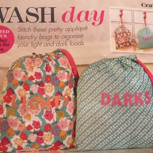 Wash Day Laundry Bags - Easy Sew Lights & Darks Wash Bags - Sewing pattern