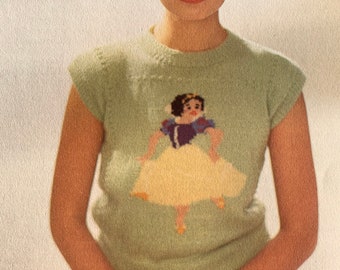 Snow White Summer Top Knitting Pattern (S,M size)