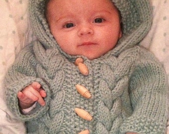 Baby cable Sleeping Bag knitting Pattern