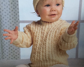 Toddlers Sweater,Hat & Socks Knitting Pattern