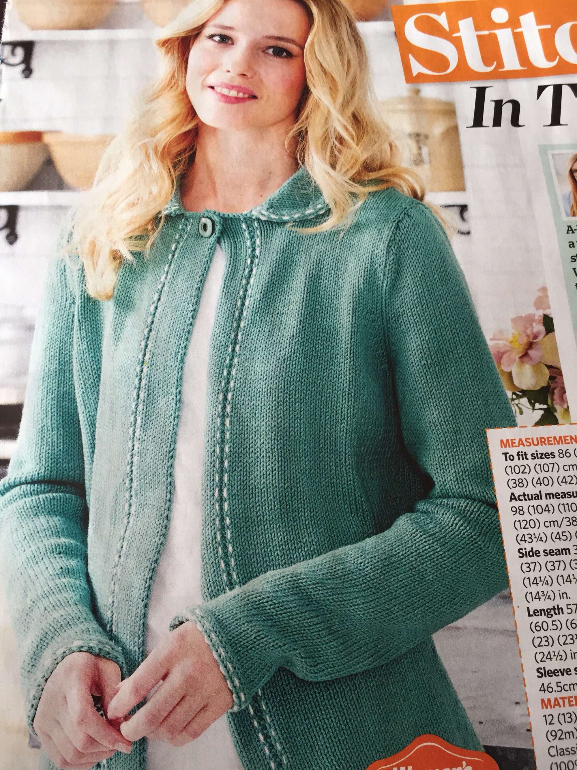 Ladies A-line Cardigan Knitting Pattern 