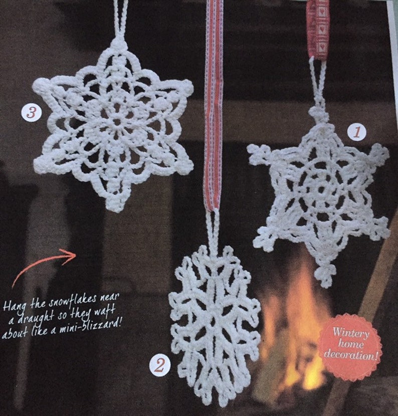 Christmas Crochet Snowflakes Crochet Pattern image 1