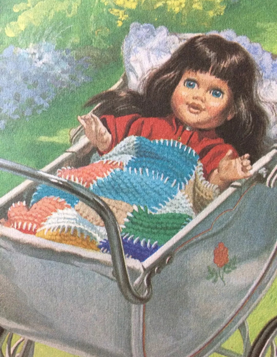 Dolls Pram Blanket Easy Beginners Knitting Pattern Etsy Australia