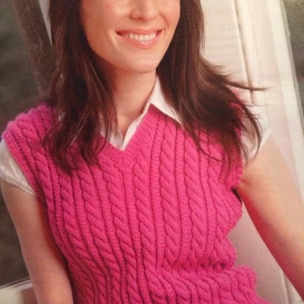 Ladies Tank Top Knitting Pattern Etsy UK