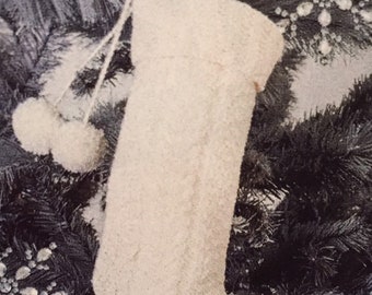 Christmas Cable Knit Stocking Knitting Pattern