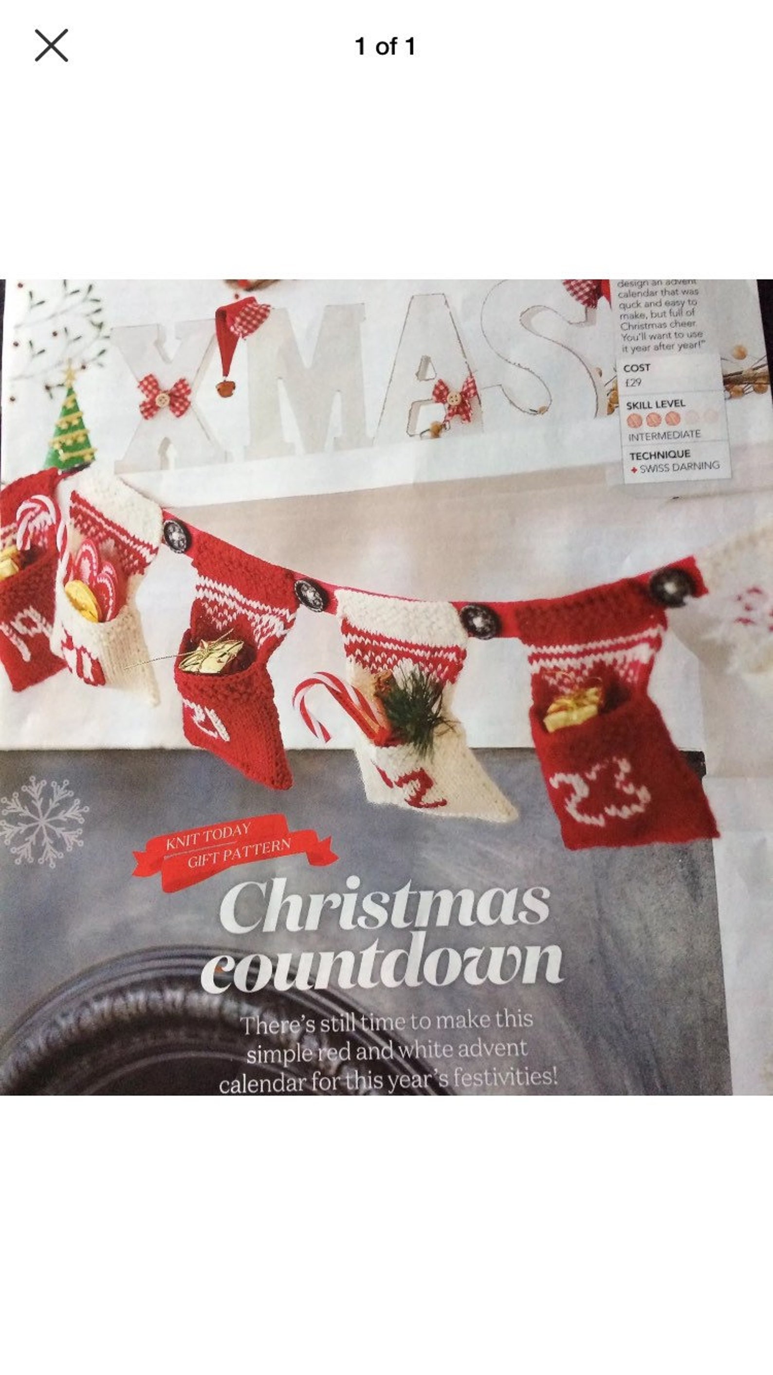 Christmas Advent Calendar Knitting Pattern Etsy Denmark