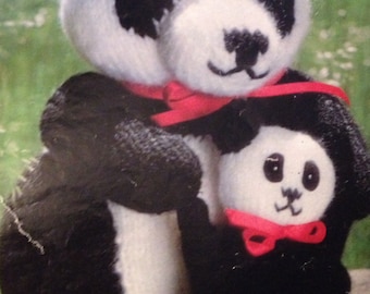 Mummy & Baby Panda Knitting Pattern