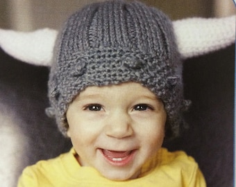 Children's Viking Hat Knitting & Crochet Pattern