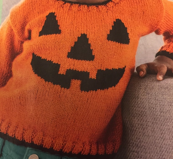 Halloween Jumper age 2 6 Years Knitting 