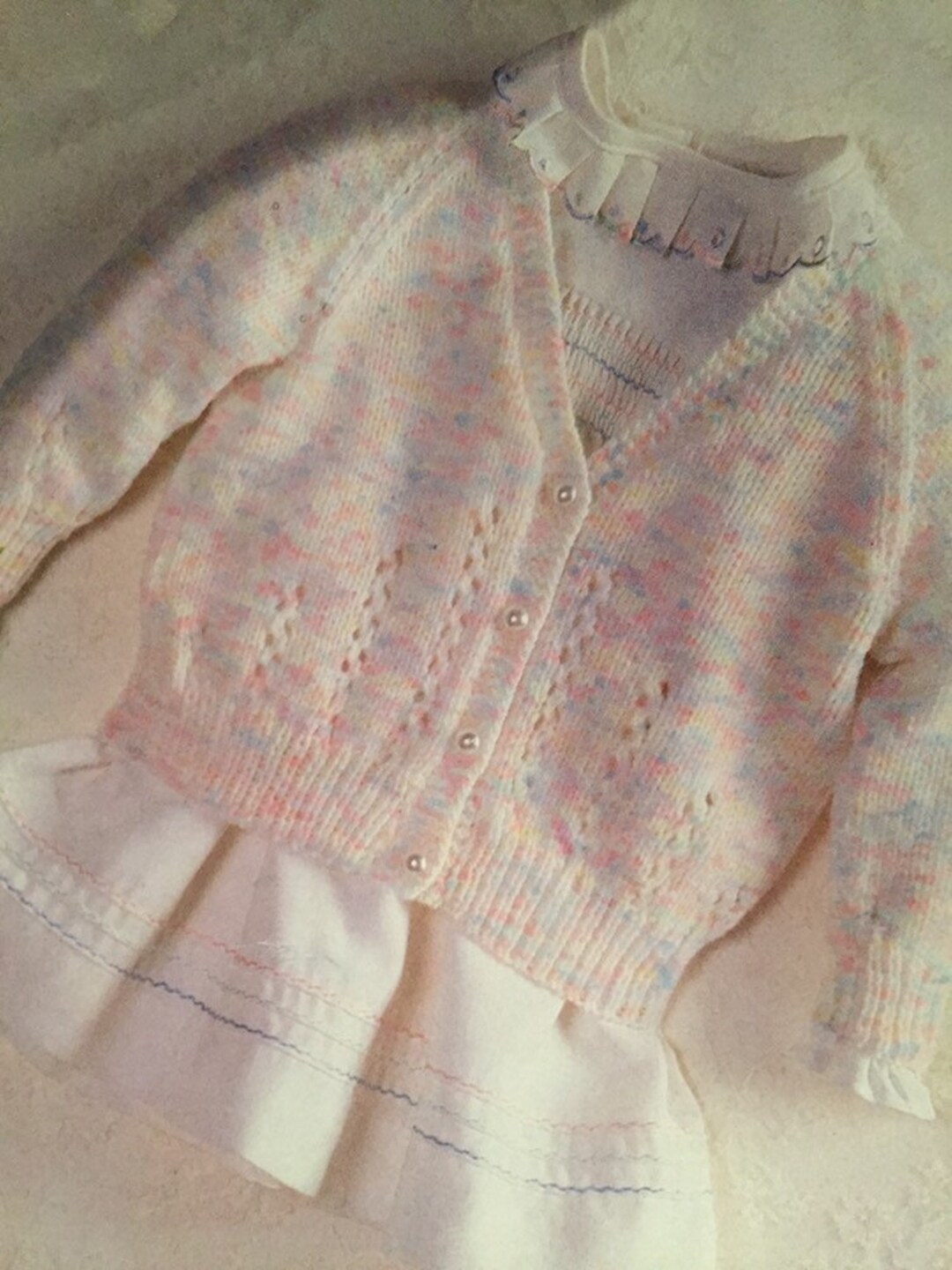 Childs V Neck Cardigan Knitting Pattern Etsy