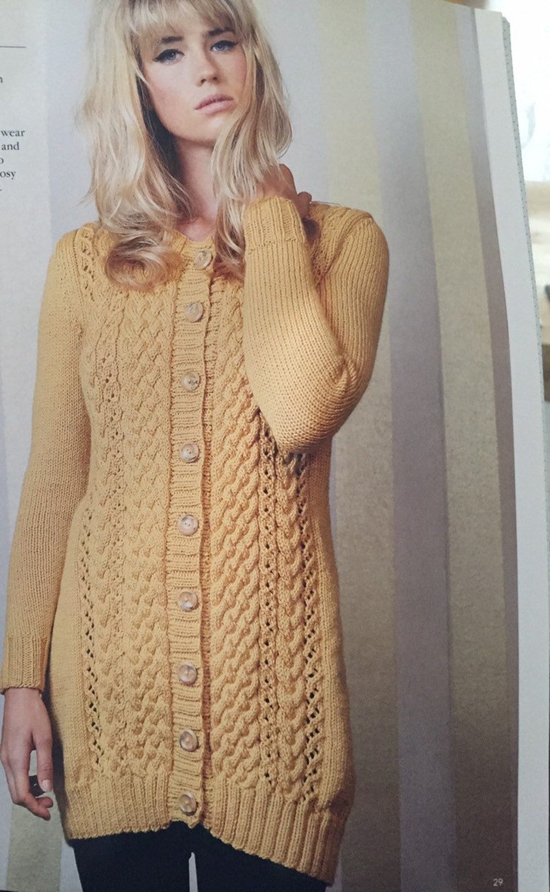 The Ladies Longline Cardigan Sizes 820 Knitting Pattern Etsy