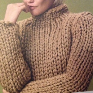 Ladies Chunky Sweater ( s,m,l,xl) Beginners Easy Knit Knitting Pattern