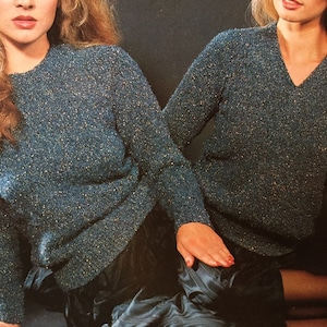 Ladies Round and V Neck Jumper Knitting Jumper
