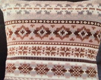 Fair Isle Pattern Cushion Knitting Pattern