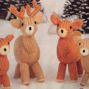 Christmas Reindeer Family Knitting Pattern