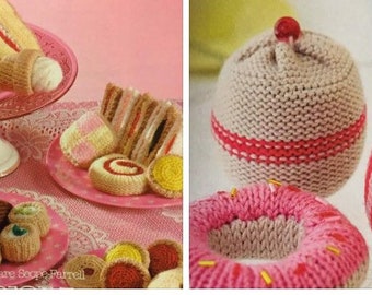 2 x cakes, biscuits, sandwiches knitting Patterns