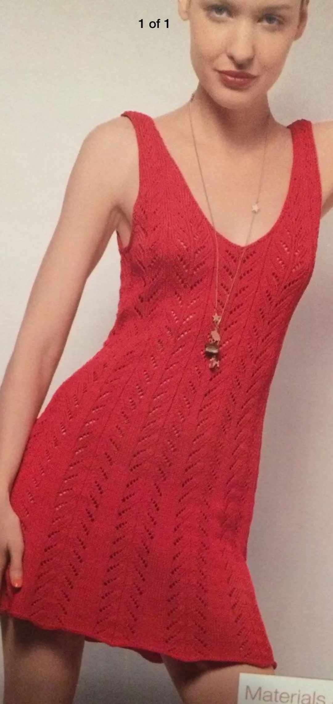 Ladies Lacy Summer Dress Knitting Pattern SMLXL Etsy