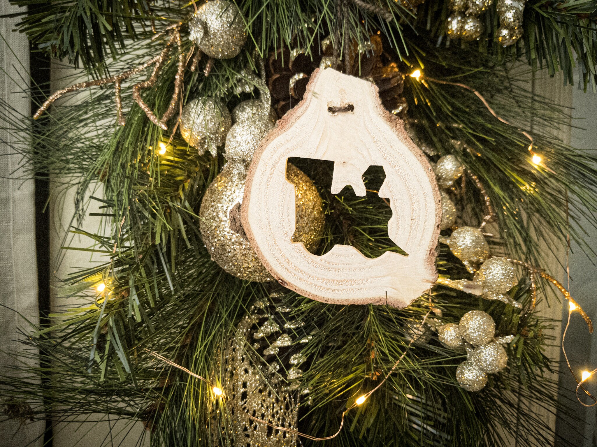 Train Ornament, Handmade Wooden Christmas Tree Ornament, Rustic Holiday Decor, Kid Room Decor, Gift for Child, Recycled Christmas Tree