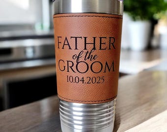 Vaso personalizado para el padre del novio, taza personalizada para el padre del novio, padre de la novia, regalo de boda para padres, regalo de vajilla personalizada