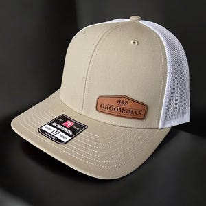 Custom Groomsman Hat with Patch for Wedding Party Custom Richardson 112 Snapback Trucker Hat Groomsmen Gifts Personalized Bridal Party Hats