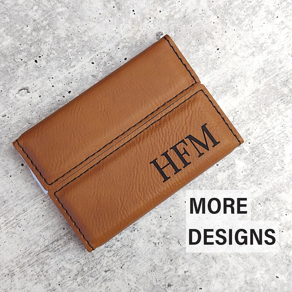 Personalized Business Card Holder, Monogrammed Gift for Her, Customized Business Accessories, Custom office supplies, Personalized Card Case