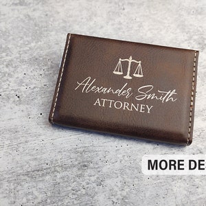 Porte-cartes de visite personnalisé pour avocat, Porte-cartes de visite personnalisé pour professionnel, Porte-cartes avec logo, Accessoire professionnel pour lui