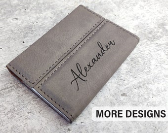 Personalized Business Card Case for Men, Customized Business Card Holder with Name, Hard Case for Business Cards, Women's Business Accessory