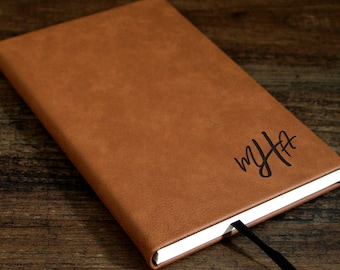 monogrammed journal etsy